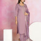 Ethnic Festive Wear Viscose Chanderi Purple Stitched Suit With Dupatta - Tanisha | Swadesiicart