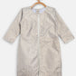Ahalyaa Poly Silk Gold Printed Straight Kids Kurta With Palazzo For Girls | Swadesiicart