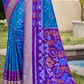 Shree Shyam Fashion Pochampalli Silk Blue Saree