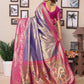 Aastha Fashion Purple Tissue Silk Weaving Saree