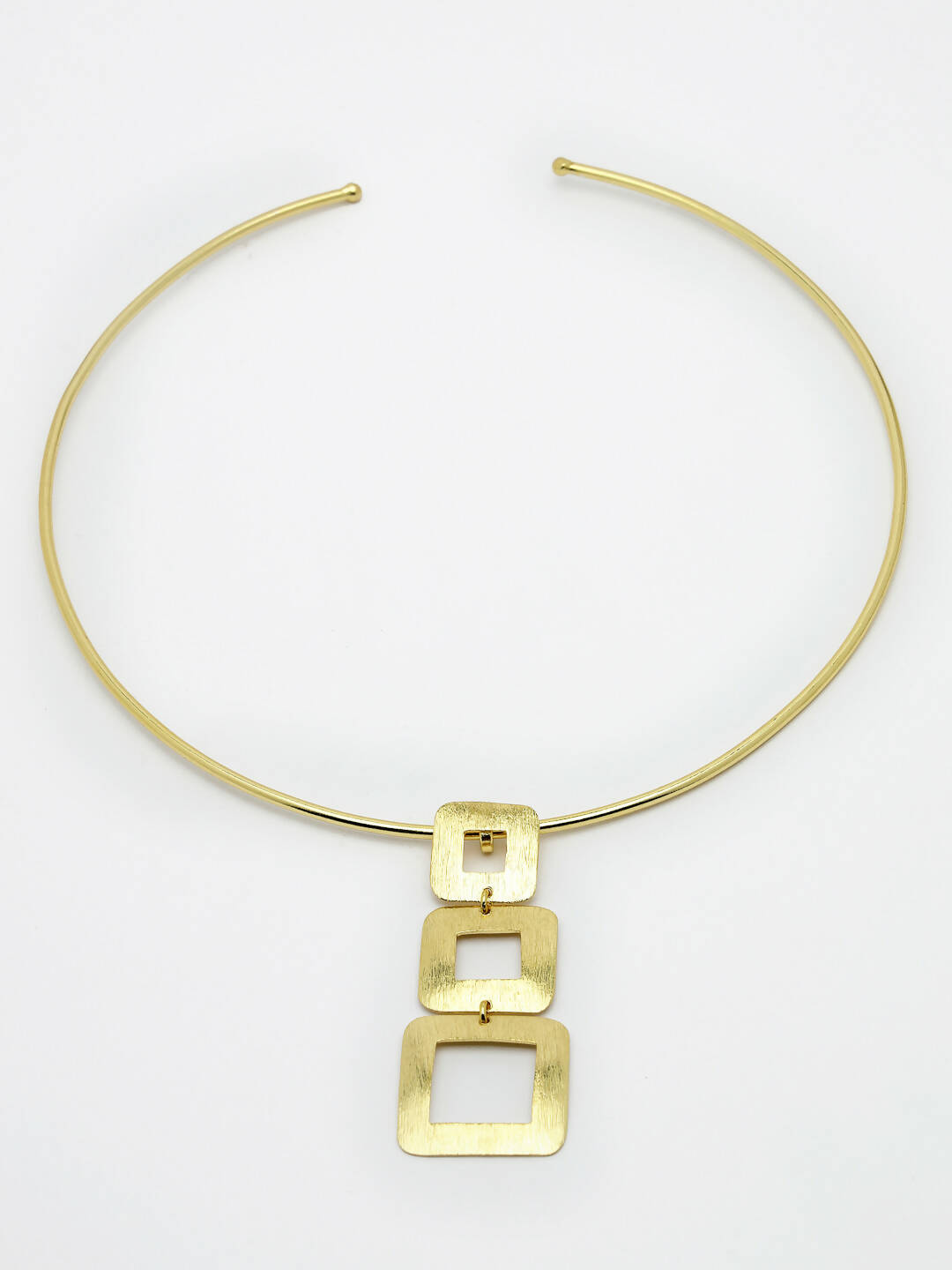 NVR Women Gold-Polished Circular Choker Necklace | Swadesiicart