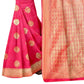 Vamika Weaving Banarasi Jacquard Pink Saree | Swadesiicart