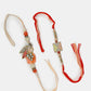 NVR Men Set of 2 Multicolor Stone-Studded Rakhi With Roli Chawal & Chocolate | Swadesiicart