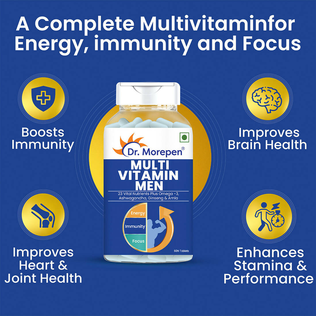 Dr. Morepen Gokshura & Multivitamin Men Tablets Combo - Swadesiicart