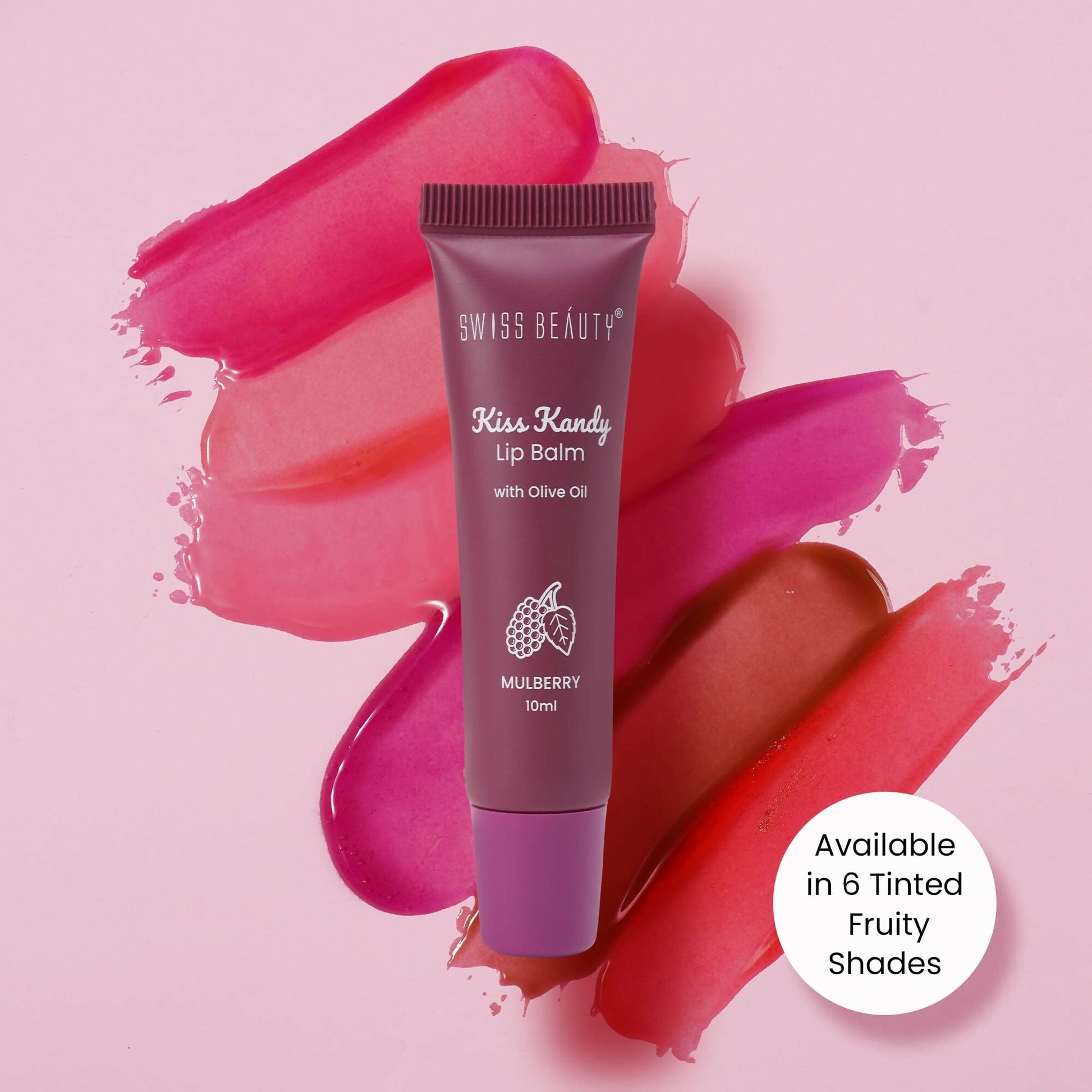 Swiss Beauty Kiss Kandy Lip Balm with Olive Oil - Mulberry | Swadesiicart