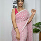 Vamsee Patangiyu Pink Georgette Saree - Swadesiicart
