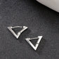 NVR Men's Silver-Plated Geometric Shape Stainless Steel Studs Earring - NR Retail-NVR