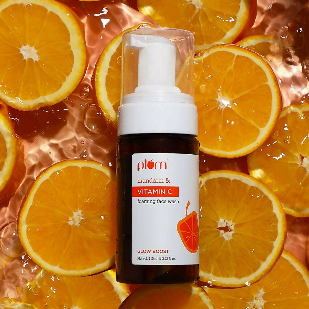 Plum Mandarin & Vitamin C Foaming Face wash - Swadesiicart