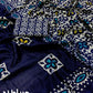Blue Silk Blend Ethnic Motifs Saree with Unstitched Blouse - A2M