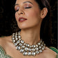 Maharani Layered Choker (Silver) - Ruby Raang | Swadesiicart