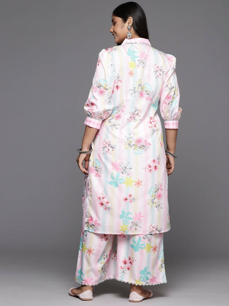 Ahalyaa Women's Traditional wear Kurta Set - Pink | Swadesiicart