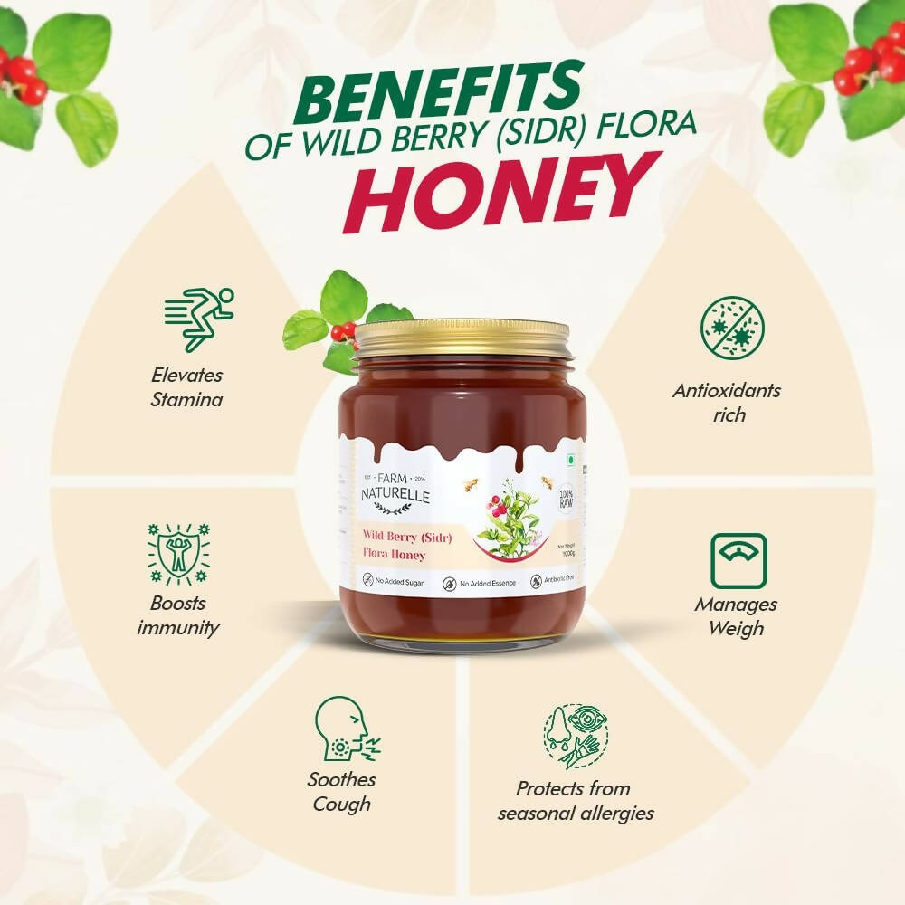 Farm Naturelle Wild Berry (Sidr) Flora Honey - Swadesiicart