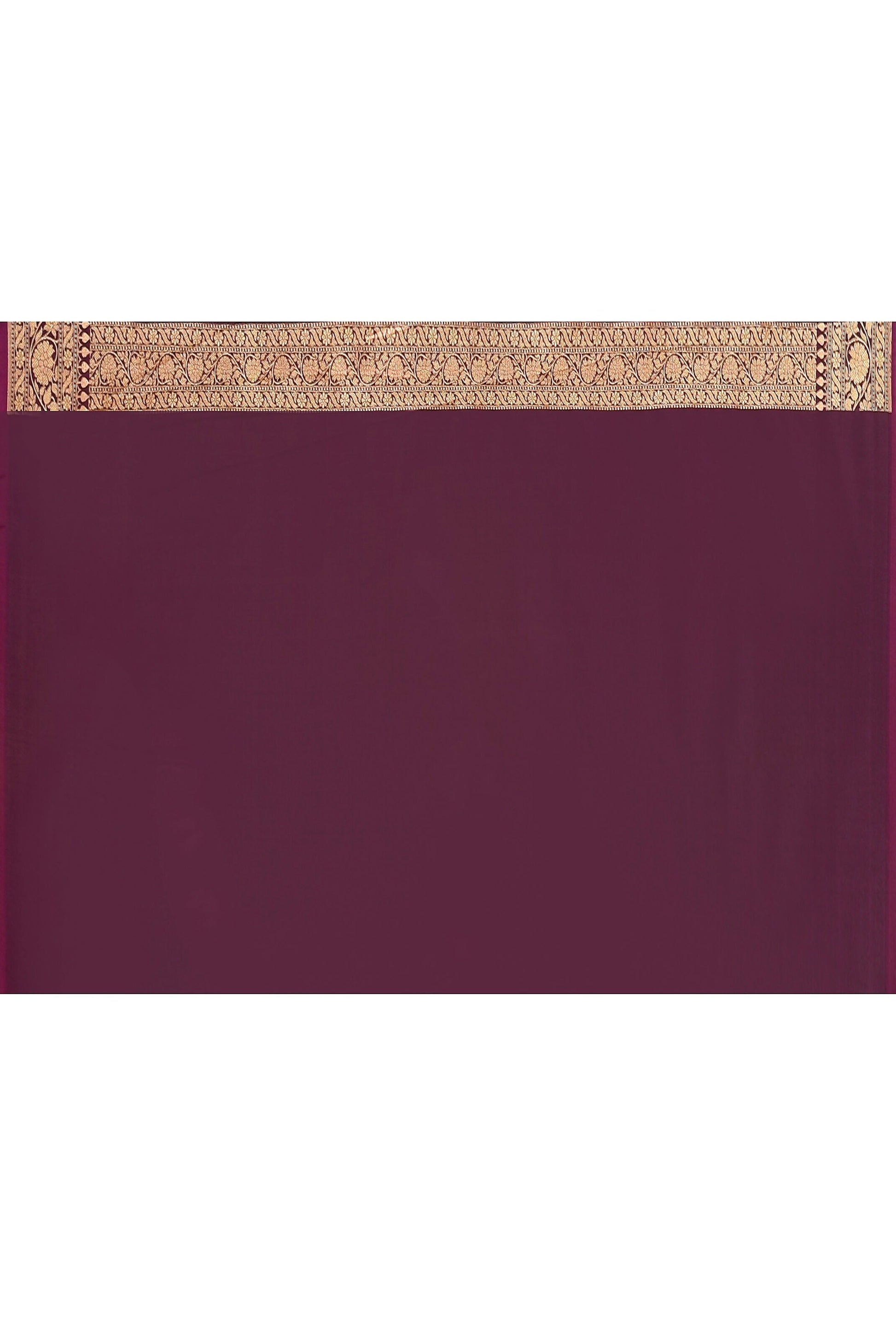 Joban Fashion Wine Banarasi Soft Pure Handloom Banarasi Silk Saree | Swadesiicart