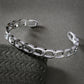NVR Men's Set of 2 Silver & Black Rhodium-Plated Metal Cuff Bracelet - Swadesiicart