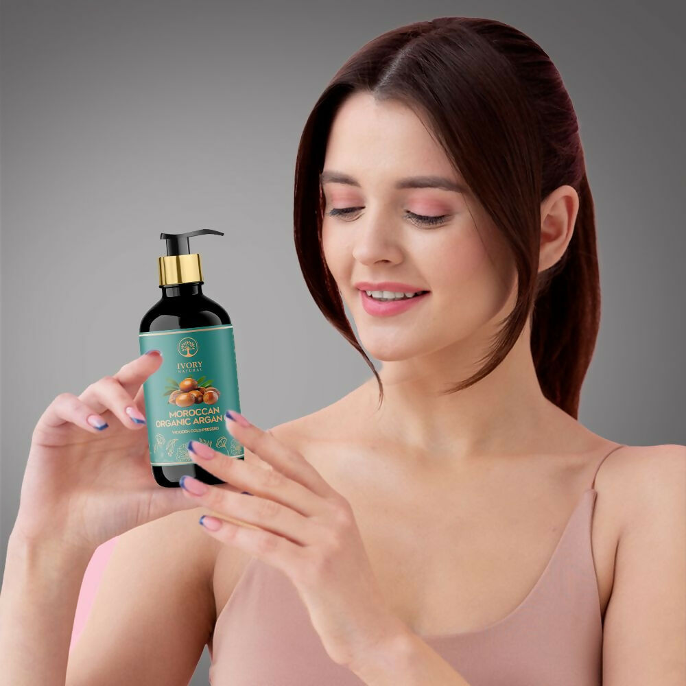 Ivory Natural Moroccan Organic Argan Oil Premium & Extra Virgin | Swadesiicart