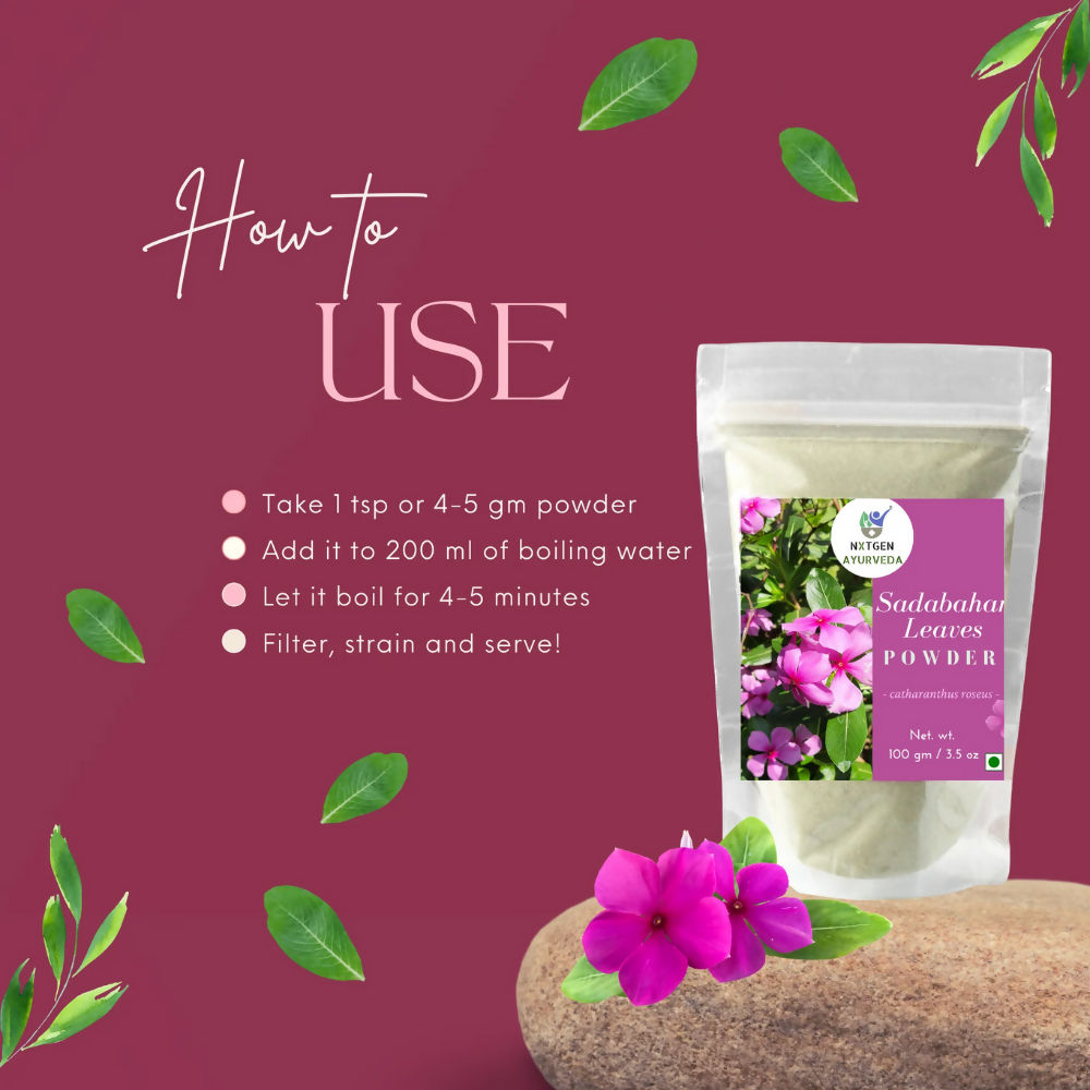 Nxtgen Ayurveda Sadabahar Leaves Powder | Swadesiicart