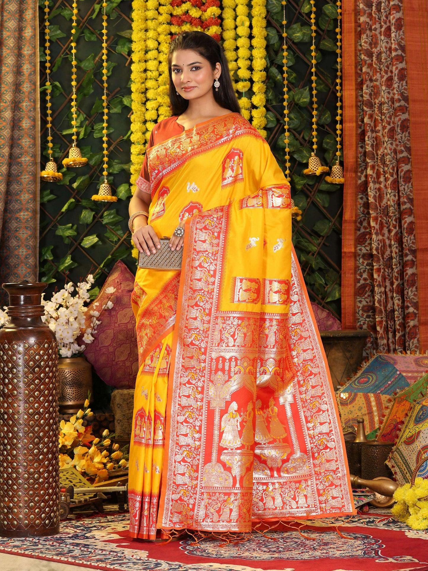 Shree Shyam Fashion Silk Yellow Saree