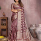 Aastha Fashion Purple Soft Organza Silk Weaving Saree
