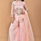 Morchari Women And Hand Embroidery Palazzo Set-Peach - Swadesiicart