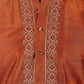 Bluesaanchi Men's Handloom Embroidered Tawny Kurta Set | Swadesiicart