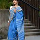 Beatitude Blue Cotton Handloom Saree