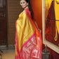 DEIANA'S Beautiful Designer Golden zari Soft Lichi Silk Saree - Yellow - Swadesiicart