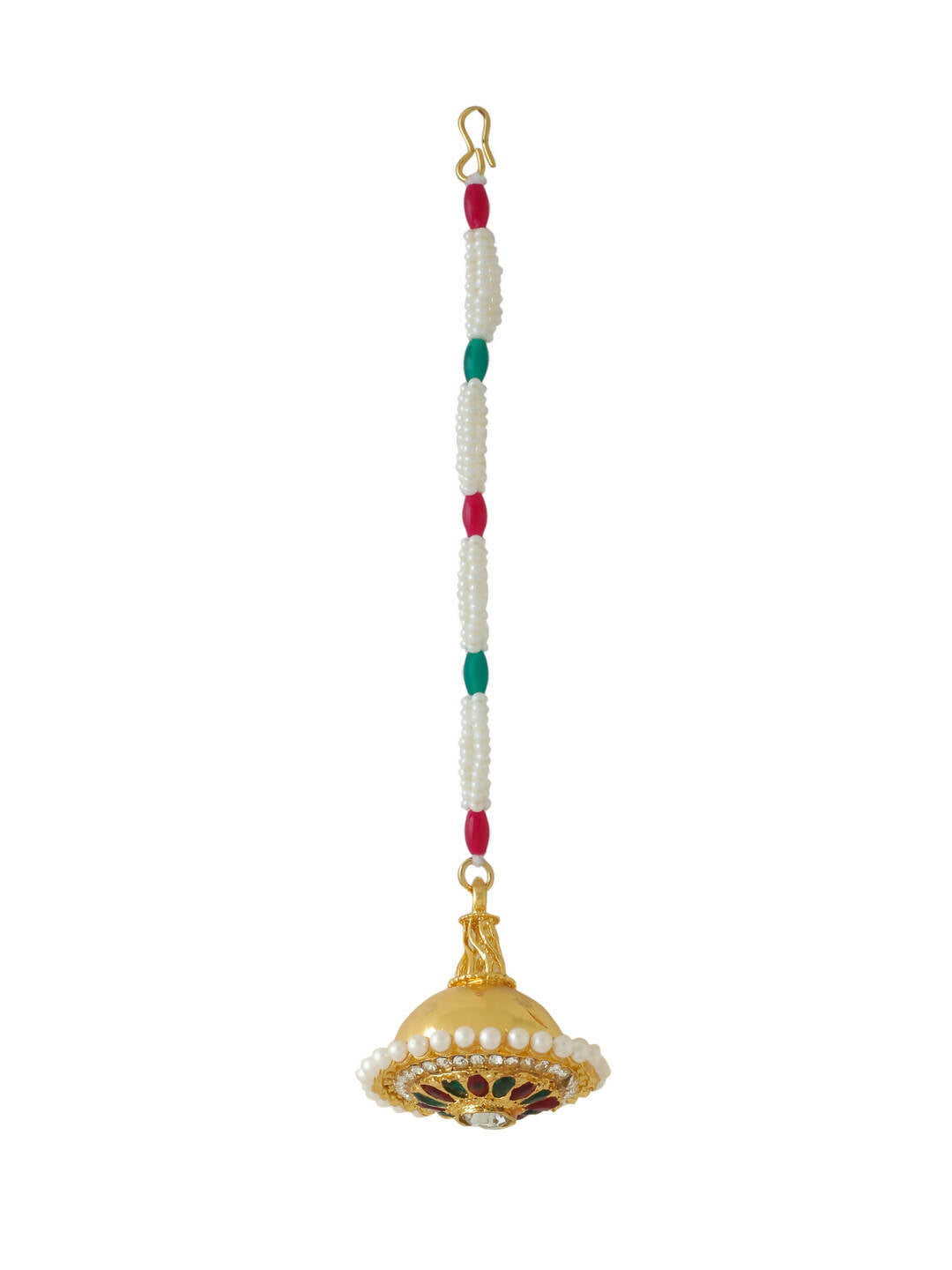 NVR Women's Trending Stylish Gold-Polished Maang Tikka | Swadesiicart