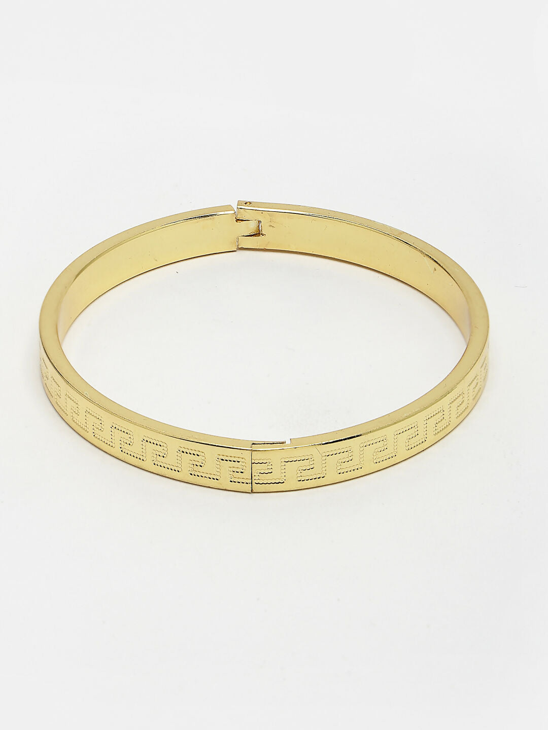 NVR Men's Set of 2 Gold & Black Rhodium-Plated Stainless Steel Kada Bracelet - Swadesiicart