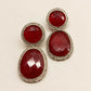 Red Smart Dangler Earrings With Rhino Stone Border| Earring For Women And Girls By House of Ree - Swadesiicart