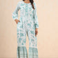 Juniper Women Teal Rayon Printed Straight Jumpsuit - Swadesiicart