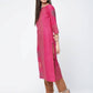 Aniyah Cotton Block Printed Straight Kurta Magenta Color (AN-127K) - Swadesiicart