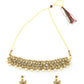 Mominos Fashion Johar Kamal Gold-Polished Brass Finish Kundan/Pearls Choker For Women (Golden) | Swadesiicart