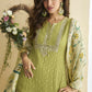 Anaita Green Chinon Readymade Palazzo Suit with Embroidery Sequence Work