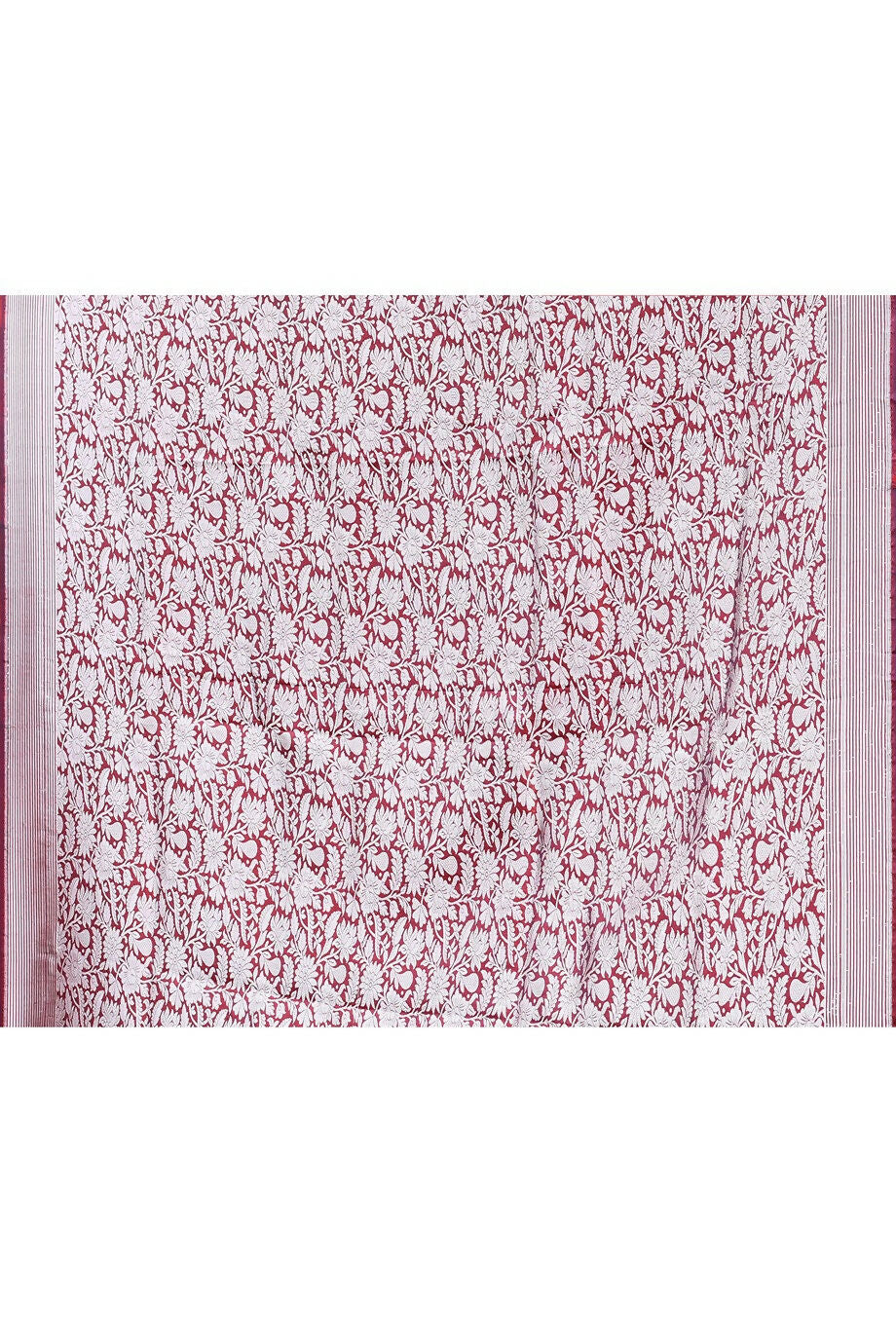Joban Fashion Maroon Red Colour Banarasi Katan Pure Handloom Banarasi Silk Saree | Swadesiicart
