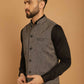 Even Apparels Pure Wool Nehru Jacket - Grey | Swadesiicart