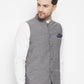 Even Apparels Grey Merino Men Woven Nehru Jacket NJW-PW690 | Swadesiicart