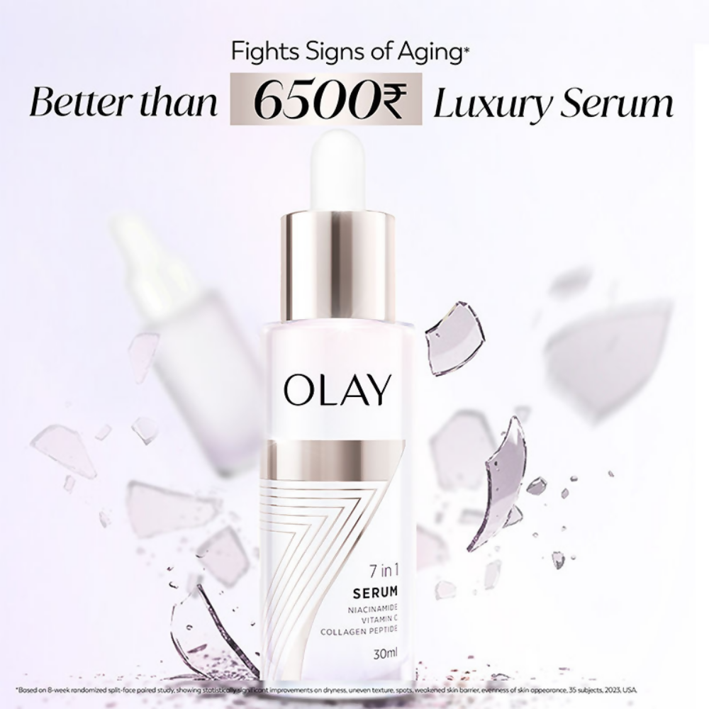 Olay 7in1 Serum with Niacinamide, Vitamin C, Collagen Peptides - Swadesiicart