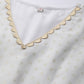 Ahalyaa Women's Off white Chanderi Gold Pasted Dress | Swadesiicart