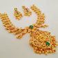 Traditional AD Emeralds Temple Bridal Necklace set