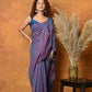 Very Much Indian Designer Mul Cotton Handloom Saree with Sequins - Purple | Swadesiicart