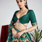 House of Panchhi Green Organza Siroski Stone Work Leheriya Print Lehenga Choli & Dupatta | Swadesiicart