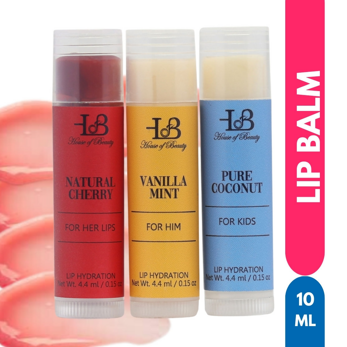 House of Beauty Pout Perfect Tinted Lip Balm Set - Swadesiicart
