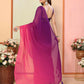 Purple Georgette Pedding Color Printed Ready To Wear Saree - Aalaya | Swadesiicart