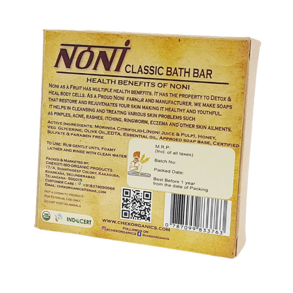 Chek Organics Body Hues Noni Fruit Classic Bath Bar - Swadesiicart