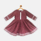 Ahalyaa Maroon Pure Cotton Digital Printed Kids Kurta Sharara Set For Girls | Swadesiicart