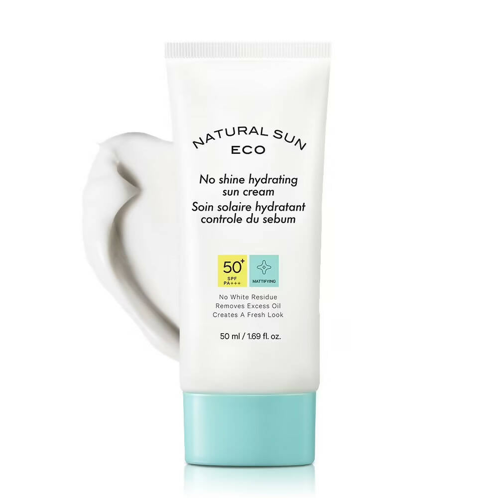 The Face Shop Natural Sun Eco No Shine Hydrating Sun Cream-SPF 50 - Korean Skincare | Swadesiicart