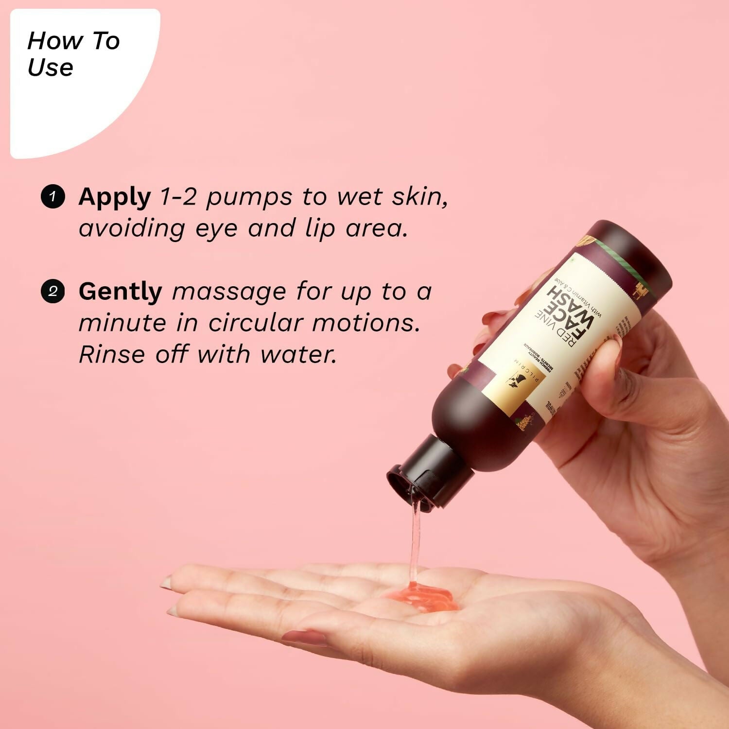 Pilgrim French Red Vine Face Wash with Vitamin C & Aloe For Anti Ageing & Dark Spots - Swadesiicart