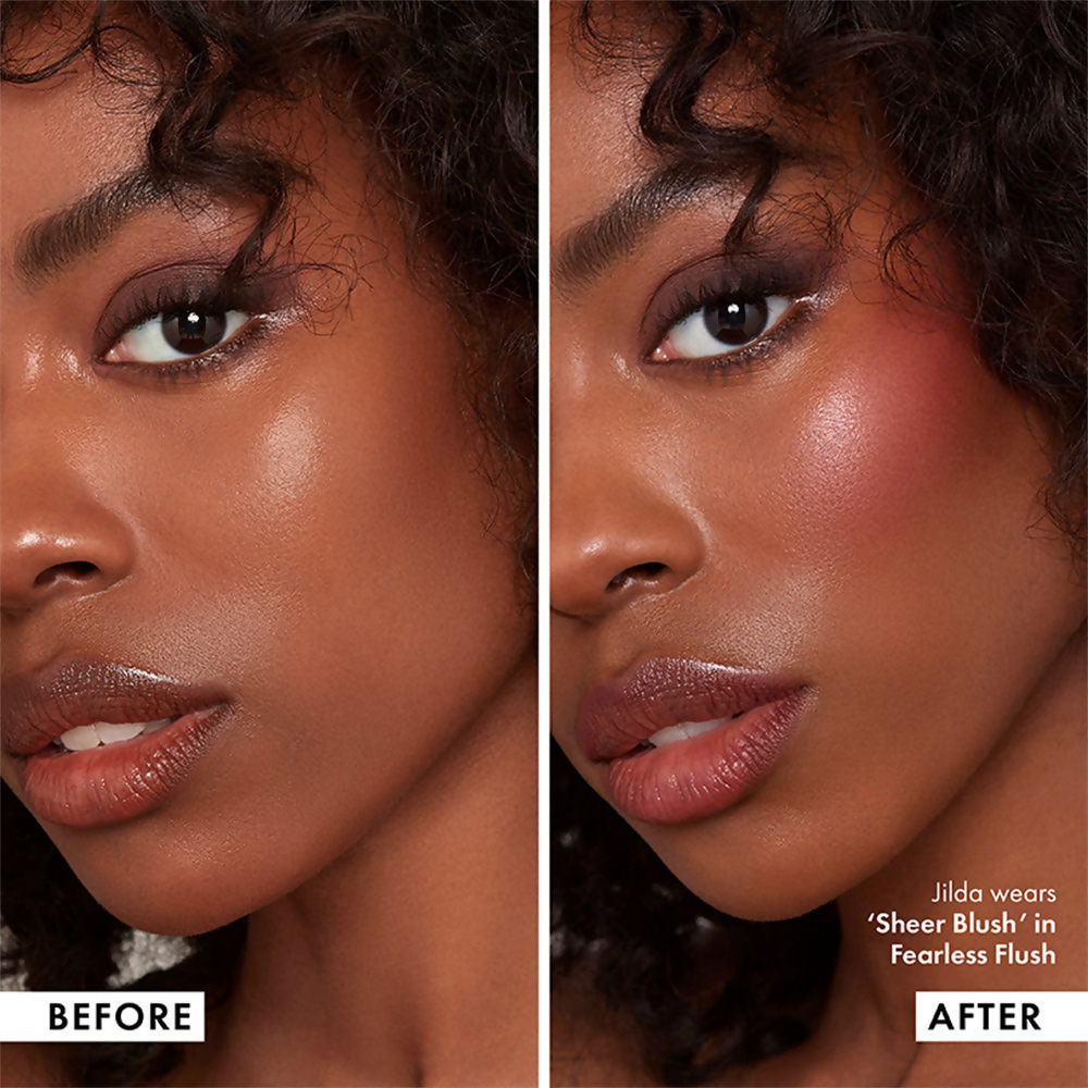 Iconic London Sheer Blush - Dark Red Fearless Flush - Swadesiicart