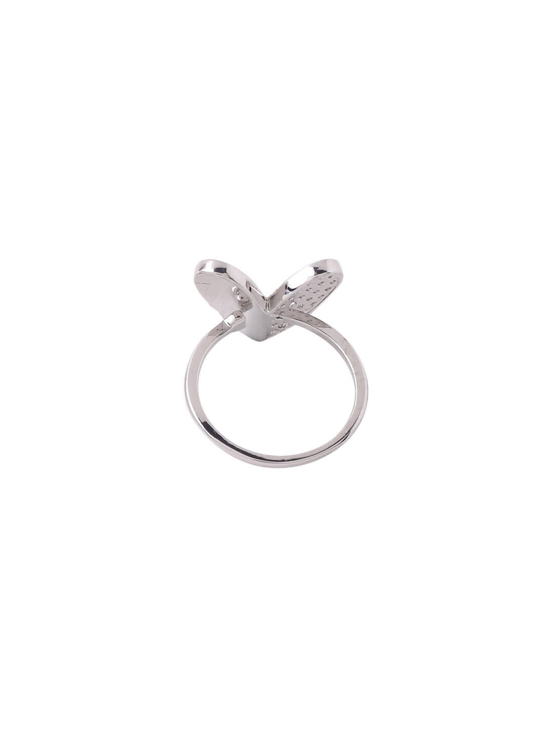 NVR Women's Stylish Latest Silver Plated Ring With Ad Stones | Swadesiicart