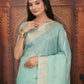 Shree Shyam Fashion Organza Rama Green Saree